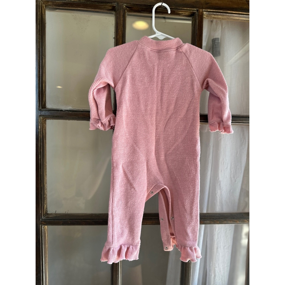 12m Allison Busy Bee Smocks ribbed sweater romper - Picture 4 of 4